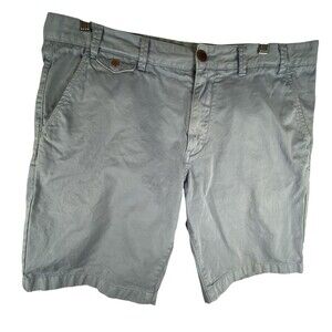 Barbour Shorts Mens 40 Blue Cotton Chino Utility Flat Front 9 Inseam Casual